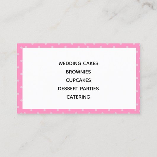 Aangepaste Visitekaartjes voor bakkerijen (Achterkant)