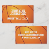 Aangepaste Visitekaartjes voor Basketball Coach (Voorkant / Achterkant)