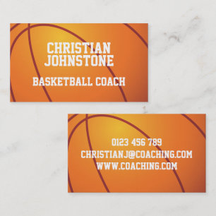Aangepaste Visitekaartjes voor Basketball Coach