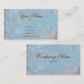 , aangepaste Visitekaartjes voor blauw toile (Voorkant / Achterkant)