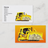 Aangepaste Visitekaartjes voor bouwBulldozer (Voorkant / Achterkant)