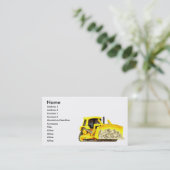 Aangepaste Visitekaartjes voor bouwBulldozer (Staand voorkant)