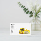Aangepaste Visitekaartjes voor bouwBulldozer (Staand voorkant)