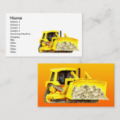Aangepaste Visitekaartjes voor bouwBulldozer (Voorkant / Achterkant)