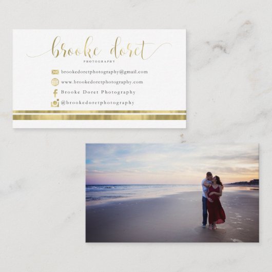 Aangepaste Visitekaartjes voor Brooke D (Voorkant / Achterkant)