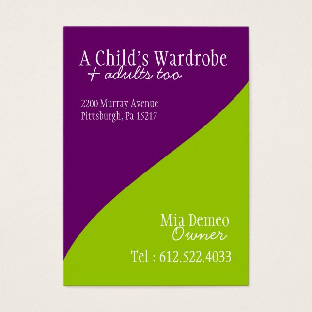 Aangepaste Visitekaartjes voor creditering (Voorkant)