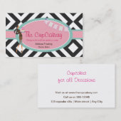Aangepaste Visitekaartjes voor cupcake (Voorkant / Achterkant)