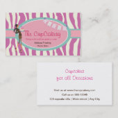 Aangepaste Visitekaartjes voor cupcake (Voorkant / Achterkant)