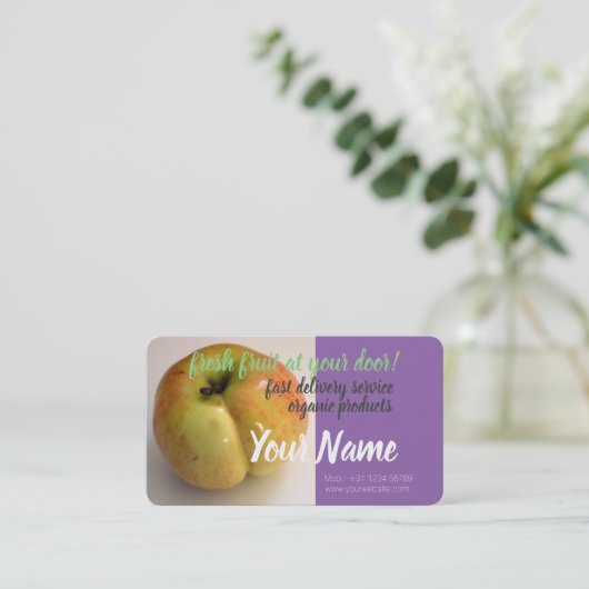 Aangepaste Visitekaartjes voor de levering van ver (Staand voorkant)