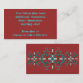 Aangepaste Visitekaartjes voor de zuidwestelijke s (Voorkant / Achterkant)