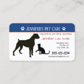 Aangepaste Visitekaartjes voor gezelschapsdieren - (Voorkant)