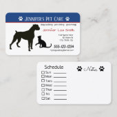 Aangepaste Visitekaartjes voor gezelschapsdieren - (Voorkant / Achterkant)