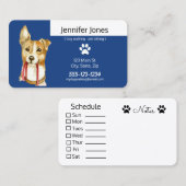 Aangepaste Visitekaartjes voor het lopen van honde (Voorkant / Achterkant)