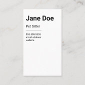 Aangepaste Visitekaartjes voor het plaatsen van ho (Achterkant)