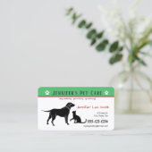 Aangepaste Visitekaartjes voor kinderopvang - Hond (Staand voorkant)