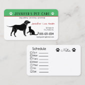 Aangepaste Visitekaartjes voor kinderopvang - Hond (Voorkant / Achterkant)