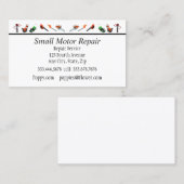 Aangepaste Visitekaartjes voor kleine motorreparat (Voorkant / Achterkant)