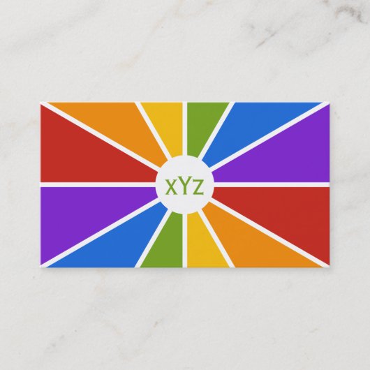 Aangepaste visitekaartjes voor kleurenwiel/Rays (Voorkant)