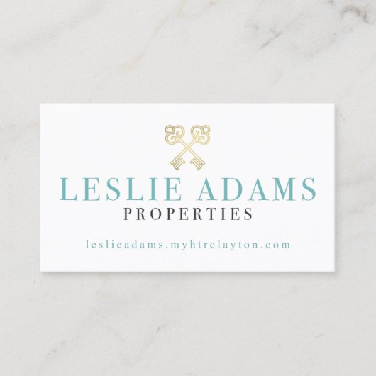 Aangepaste Visitekaartjes voor Leslie Adams (Voorkant)