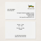 Aangepaste Visitekaartjes voor mechanische-service (Voorkant /achterkant)