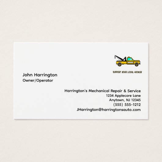 Aangepaste Visitekaartjes voor mechanische-service (Voorkant)