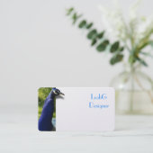 Aangepaste visitekaartjes voor Peacock Blue van ho (Staand voorkant)