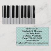 Aangepaste Visitekaartjes voor pianotoetsenbord (Voorkant / Achterkant)
