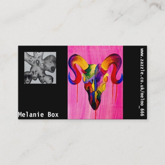 Aangepaste visitekaartjes voor rackschedel en spoo (Voorkant)