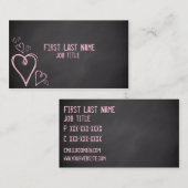Aangepaste visitekaartjes voor roze brievenhartbor (Voorkant / Achterkant)