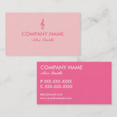 Aangepaste visitekaartjes voor roze drievoudige mu (Voorkant / Achterkant)