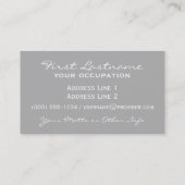 Aangepaste visitekaartjes voor roze en zilveren st (Achterkant)