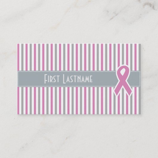 Aangepaste visitekaartjes voor roze en zilveren st (Voorkant)