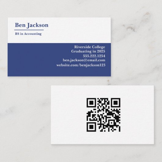 Aangepaste Visitekaartjes voor studenten (Voorkant / Achterkant)