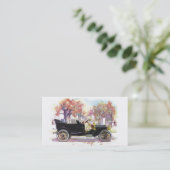 Aangepaste visitekaartjes voor vintage-auto's (Staand voorkant)