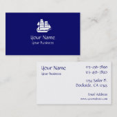 Aangepaste visitekaartjes voor zeevaartblauwe zee (Voorkant / Achterkant)