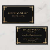 Aangepaste Visitekaartjes voor zwart kunstdeco (Voorkant / Achterkant)