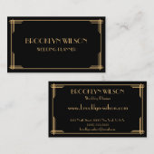 Aangepaste Visitekaartjes voor zwart kunstdeco (Voorkant / Achterkant)