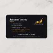 Aangepaste Visitekaartjes voor zwarte en goudmaste (Achterkant)