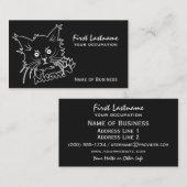 Aangepaste visitekaartjes voor zwarte kat (Voorkant / Achterkant)