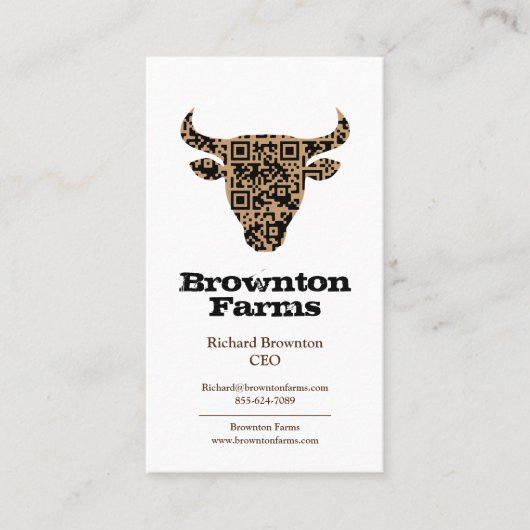 Aangepaste Visitekaartjes Westerne Cowboy Boerderi (Voorkant)