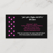 Aangepaste visitekaartjes zwart met blauwe sterren (Achterkant)