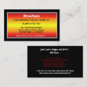 Aangepaste visitekaartjes zwart met rode strepen (Voorkant / Achterkant)