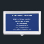 Aangepaste visitekaartkoffer met uw eigen ontwerp visitekaarthouder<br><div class="desc">Aangepaste kleuren en lettertype Gepersonaliseerde volledige contactgegevens Professionele moderne visitekaartkoffers - Voeg uw bedrijfsnaam - Bedrijf / adres / telefoon / fax / e-mail en website - Contactinformatie - Kies / Voeg uw favoriete achtergrond en tekst / lettertype kleuren - Formaat wijzigen en verplaatsen of verwijderen en toevoegen van elementen...</div>