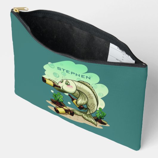 Aangepaste visnaam drink etui (Open)