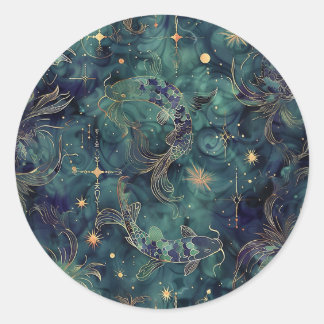 Aangepaste Vissen Astrologie Sticker Seal