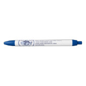 Aangepaste Visser Blauwe Baars Vis Inkt Pen (Voorkant)