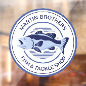 Aangepaste visverpakking Blauwe baasvisserij Raamsticker (Vel 2)