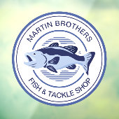 Aangepaste visverpakking Blauwe baasvisserij Raamsticker (Vel 3)