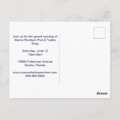 Aangepaste visverpakking Blauwe tas Grote opening Briefkaart (Achterkant)