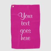 Aangepaste Viva Magenta Sjabloon Typografie Script Golfhanddoek (Voorkant)